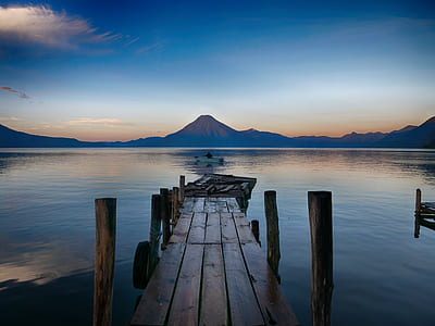 brown wooden dock over body of water thumbnail