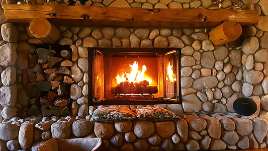 black and gray electric fireplace thumbnail