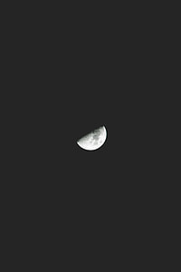 low light photography of half moon thumbnail