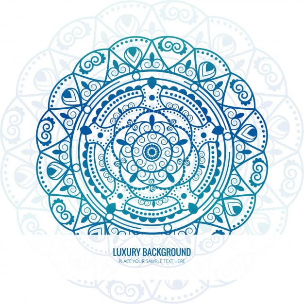 Blue mandala background eps file