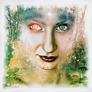 woman's face painting photo thumbnail
