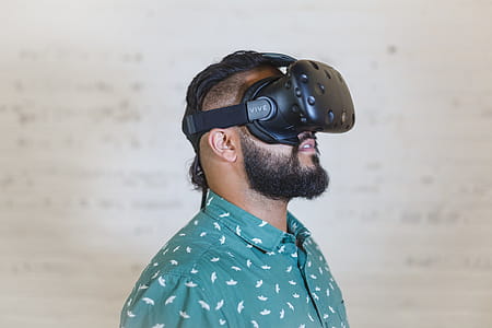 Man Wearing Black Vr Goggles thumbnail