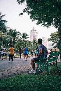 healthy, bench, city, road thumbnail