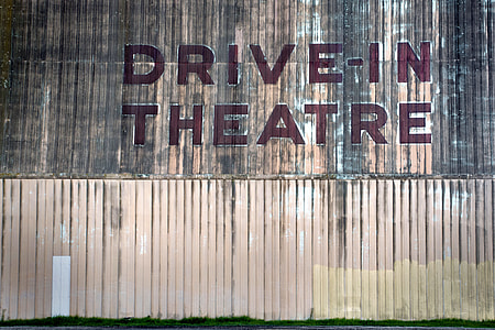 Drive-In Theatre-printed wooden board thumbnail