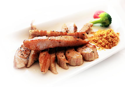 sliced meats in white plate thumbnail