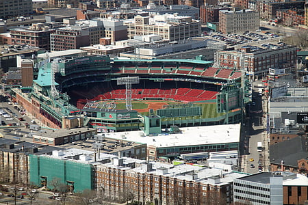 baseball stadium in aerial view photography thumbnail