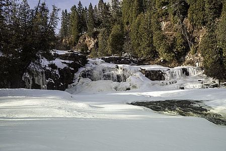 Cascading Right side of the Lower Falls at Gooseberry Falls State Park, Minnesota thumbnail