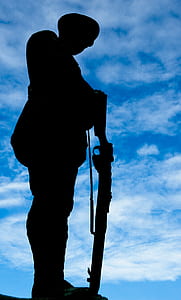 silhouette of soldier statue thumbnail