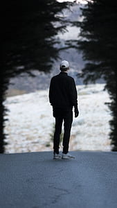 shallow focus of man outdoors thumbnail