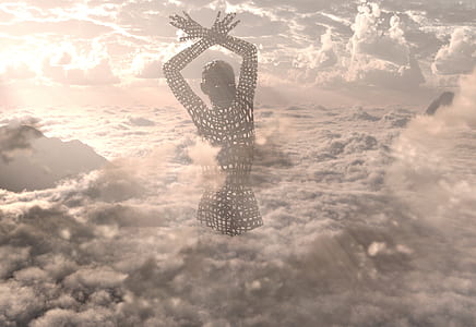 woman on clouds wallpaper thumbnail