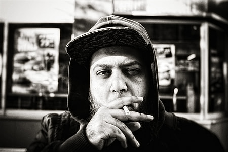 man smoking cigarette thumbnail