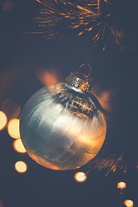 Shallow Focus Photo of Silver Bauble thumbnail