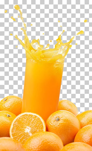 Orange juice Cocktail Smoothie, fruit juice, orange juice on glass PNG clipart
