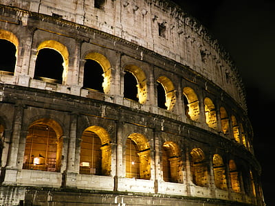 Coliseum, Rome at night time thumbnail