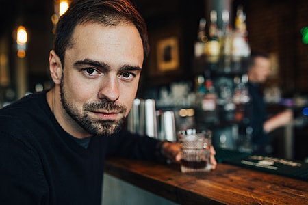 Handsome young man in a pub thumbnail
