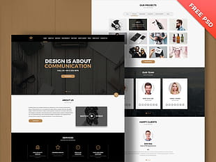 Awax Multipurpose Landing Page psd file