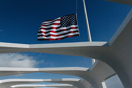 U.s.a Flag Waving during Daytime thumbnail