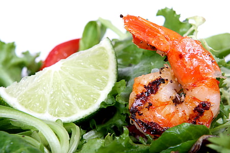 shrimp beside sliced green lime fruit thumbnail
