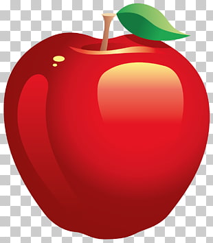 Apple , Large Painted Red Apple , red apple fruit illustration PNG clipart