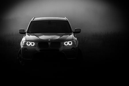 grayscale photography of BMW X-Series SUV thumbnail