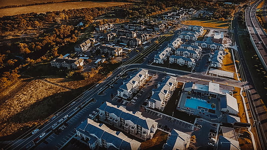 aerial photo of concrete village thumbnail