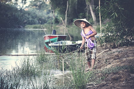person, water, boats, trees thumbnail