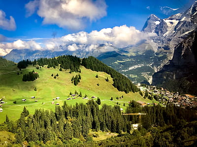 Town in Mountain With Green Trees thumbnail