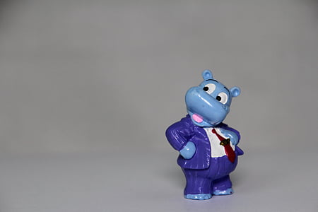 blue hippopotamus plastic toy thumbnail