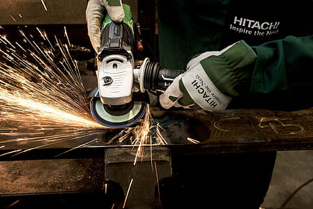 Hitachi White Black Angle Grinder thumbnail