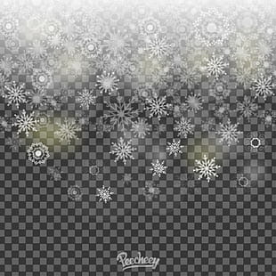 Falling snow on a transparent background ai file