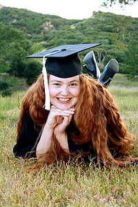 woman wearing black graduation hat thumbnail