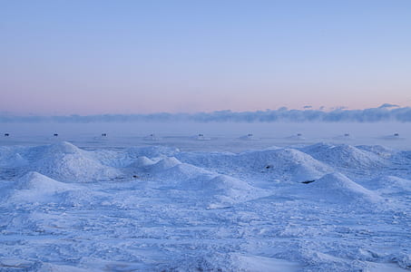 snow under blue sky during daytime thumbnail