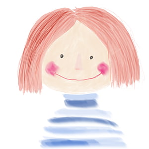 girl cartoon portrait illustration thumbnail