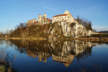 white and red castle on the mountain thumbnail
