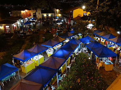Paisa Town at night in Medellin, Columbia thumbnail