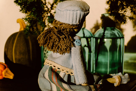 Handmade doll from the back thumbnail
