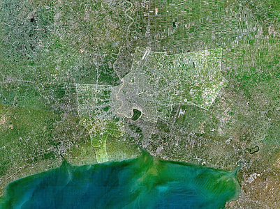 Satellite Image of Bangkok, Thailand thumbnail
