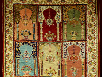 six assorted-color floral area rug thumbnail