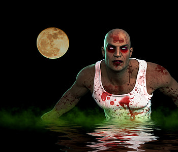 Monster Zombie rises by the moonlight thumbnail