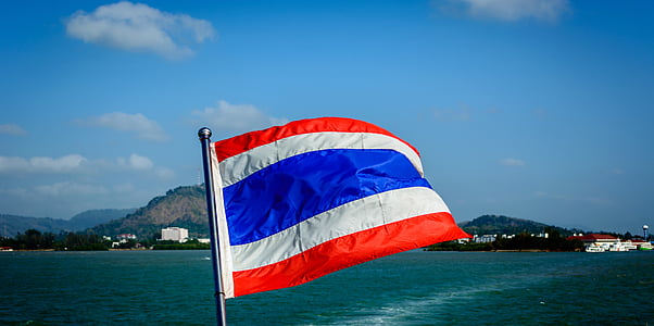 white, blue, and red striped flag thumbnail