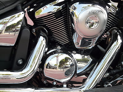 closeup photo of chrome motorcycle engine thumbnail