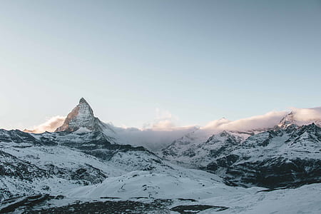 mountains covered with snow thumbnail