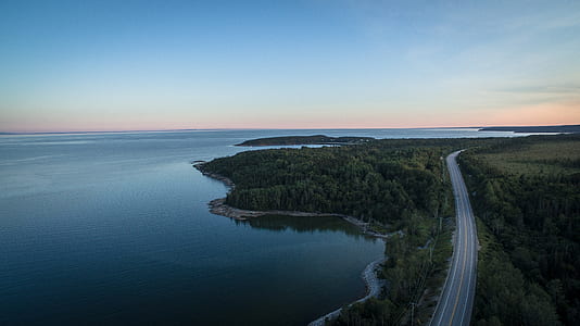 aerial photography of body of water thumbnail