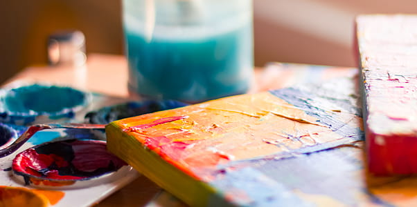 Tilt Shift Photo of Coloring Materia;s thumbnail