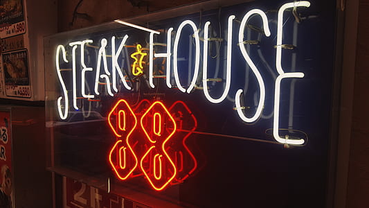 Steak & House 88 neon sign thumbnail
