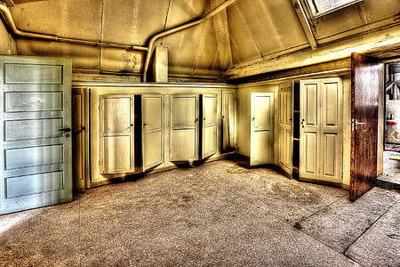 brown wooden cabinet opened thumbnail