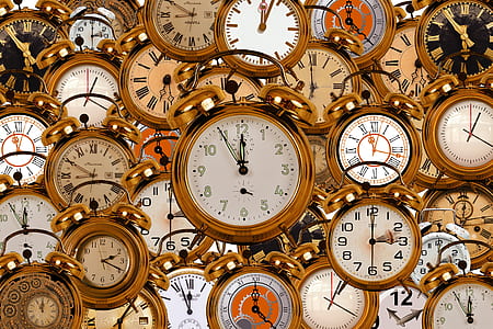 gold-colored bell alarm clock lot thumbnail