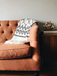 couch, sofa, blanket, throw thumbnail