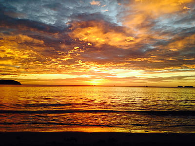 seashore during sunset thumbnail