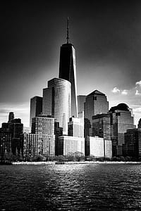 grayscale photography of buildings thumbnail
